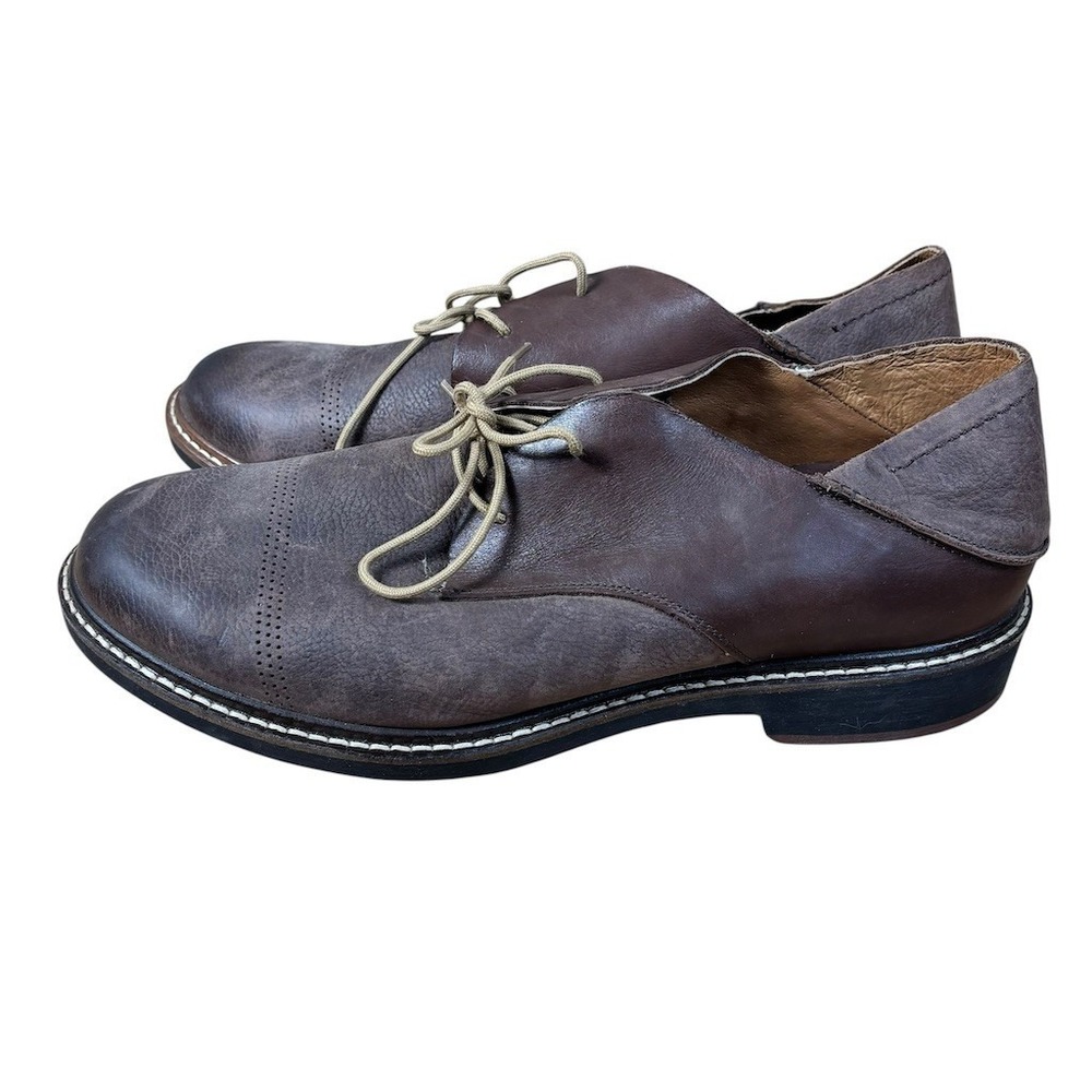 OluKai Walino Men's Brown‎ Oxford Lace-Up Dress Casual Shoes Round Toe